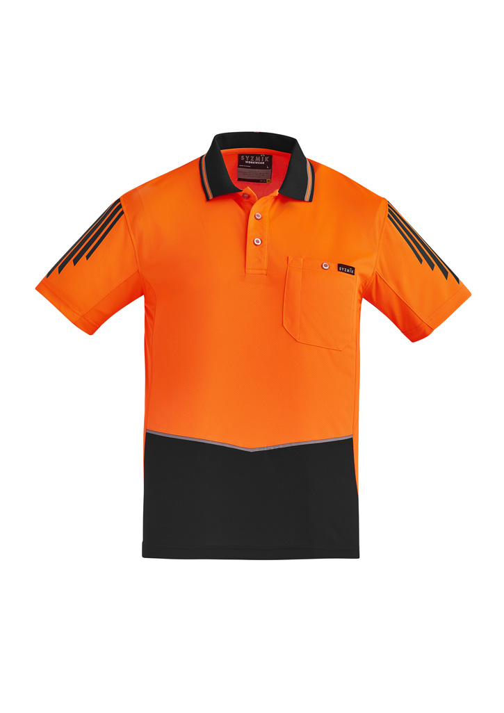 Syzmik Mens Hi Vis Flux S/S Polo