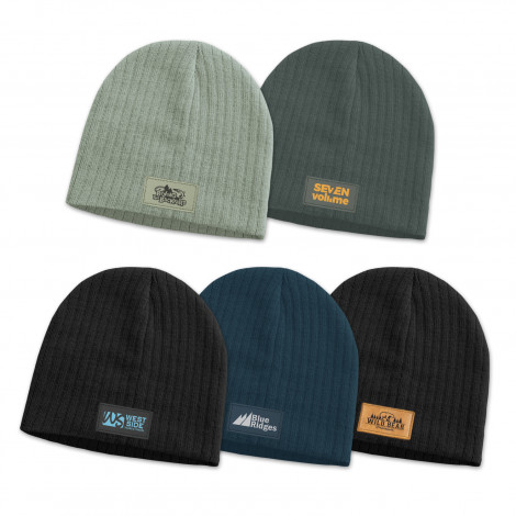 Nebraska Cable Knit Beanies with Patch