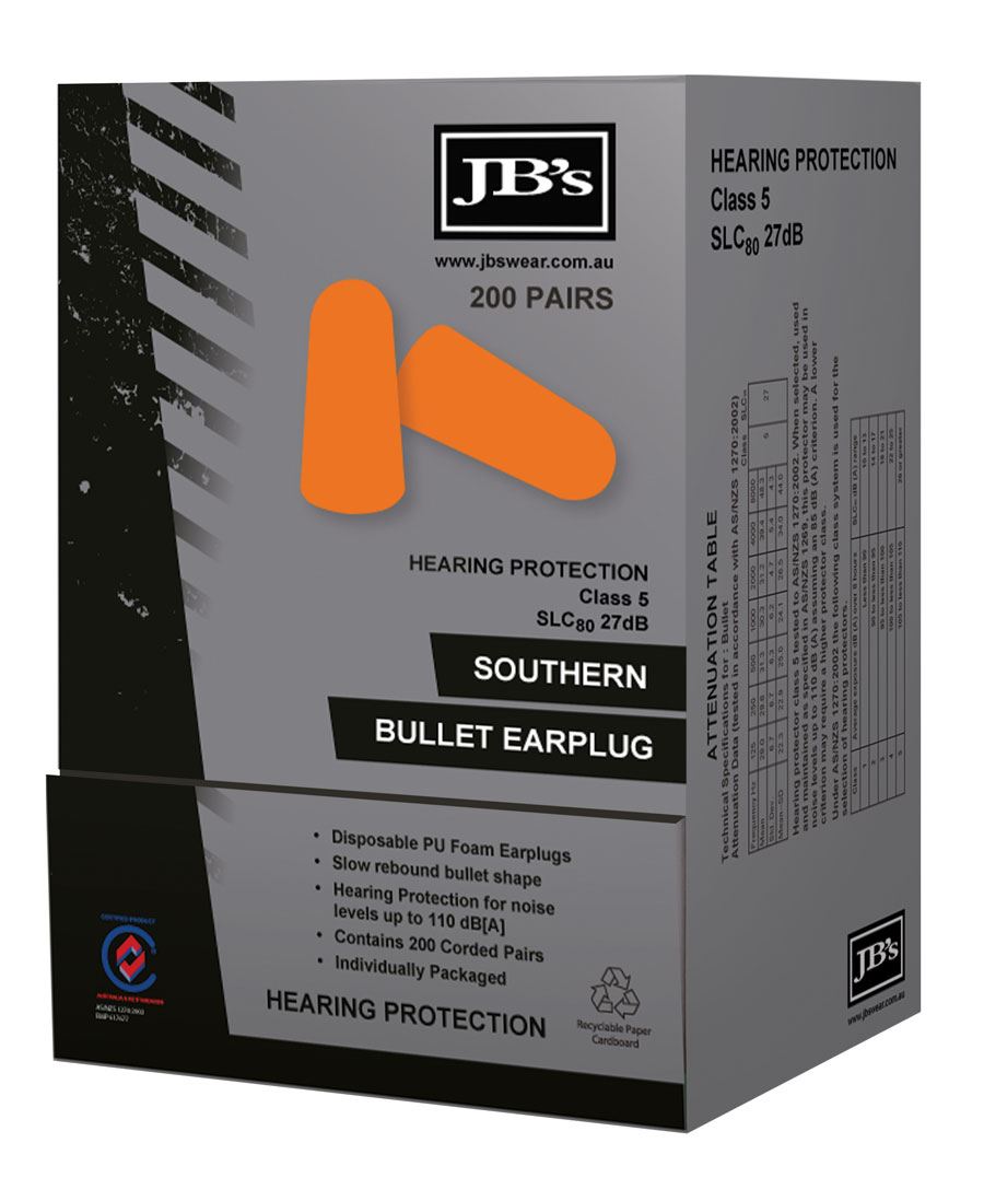 Home /PPE /8P085 JB's Southern Bullet Earplug (200 pair)