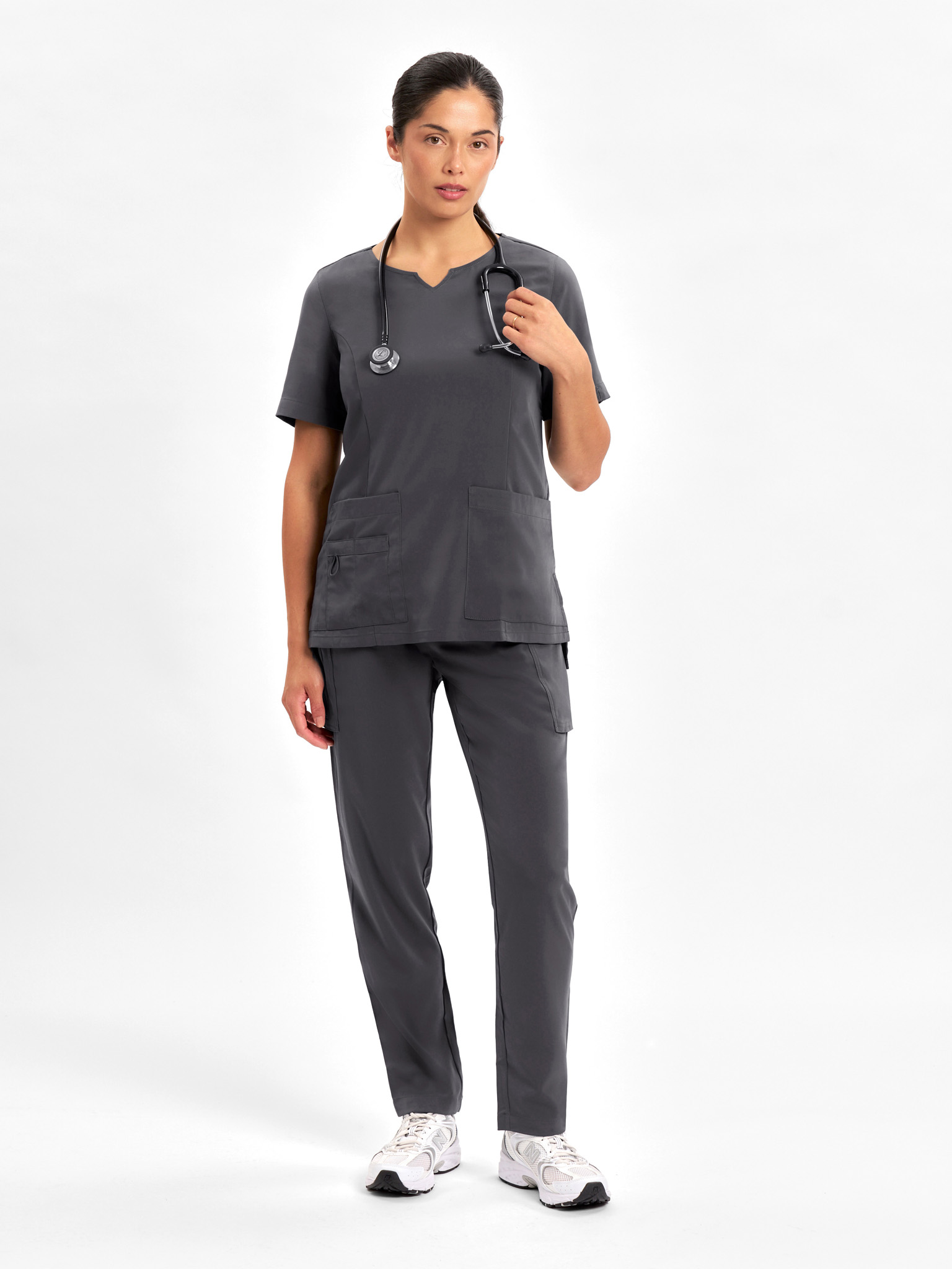 Biz Care Womens Avery Multi-Pockets Slim Leg Pant