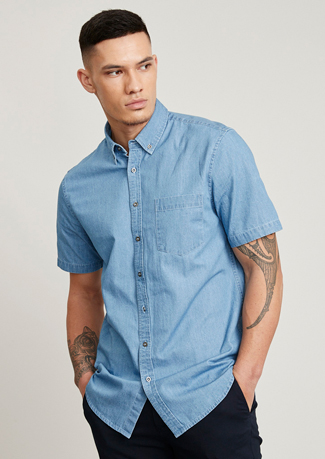 Biz Collection Indie Mens Short Sleeve Shirts