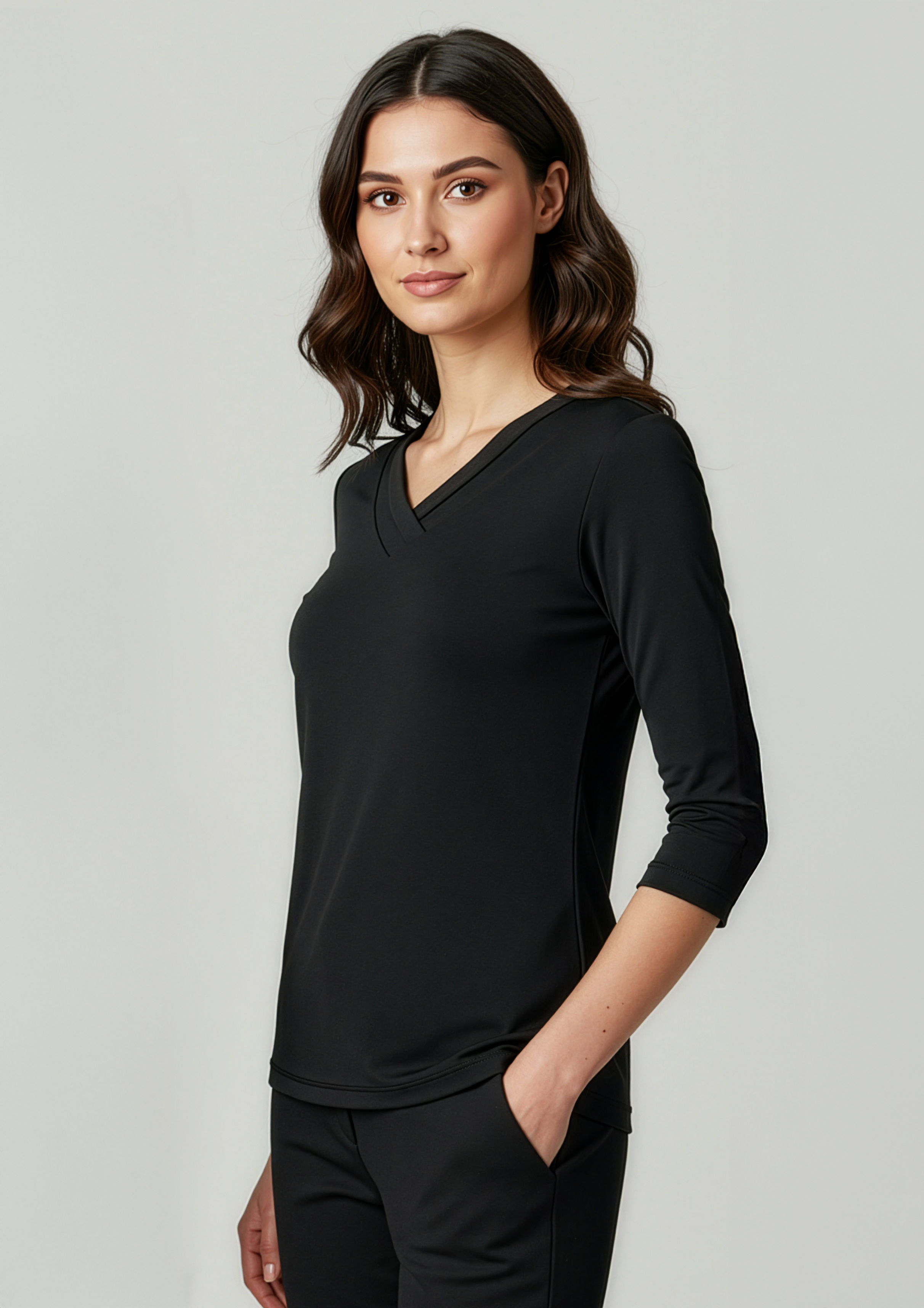 Biz Collection Ladies Lana 3/4 Sleeve Top