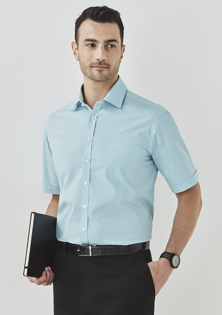 Biz Corporates Mens Newport Short Sleeve Shirts