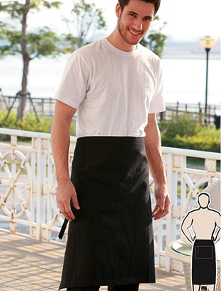 Cotton Drill Three Quarter Apron - No Pocket