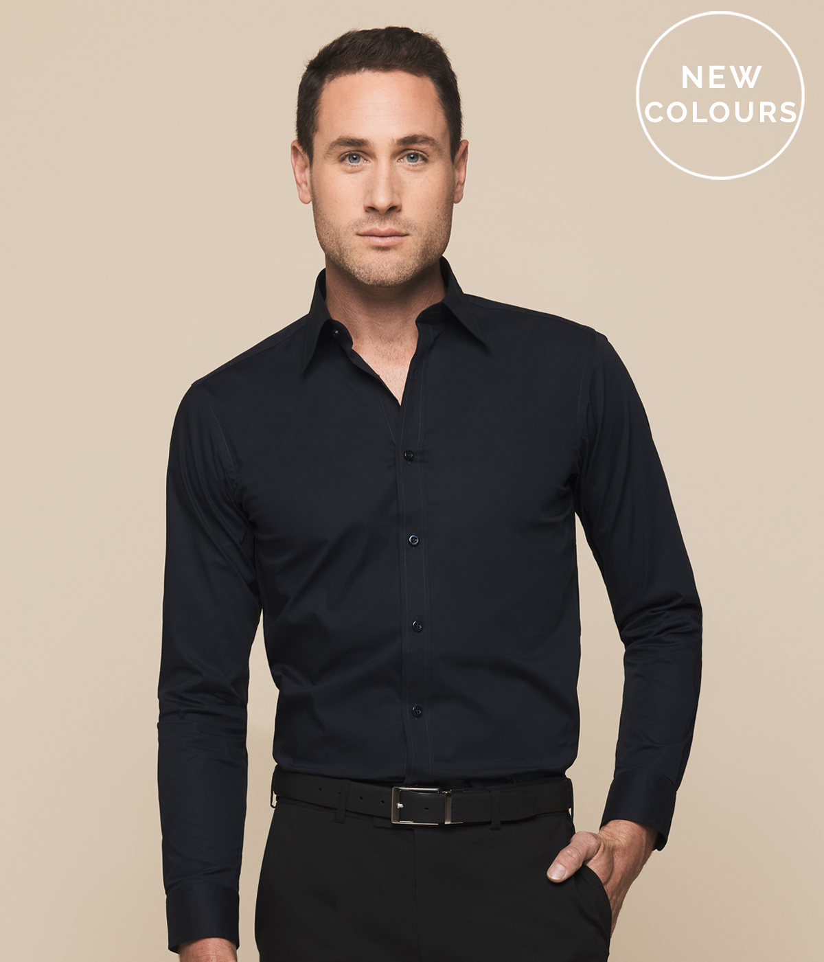 Olsen Cotton Stretch Shirt Men's Slim Fit
