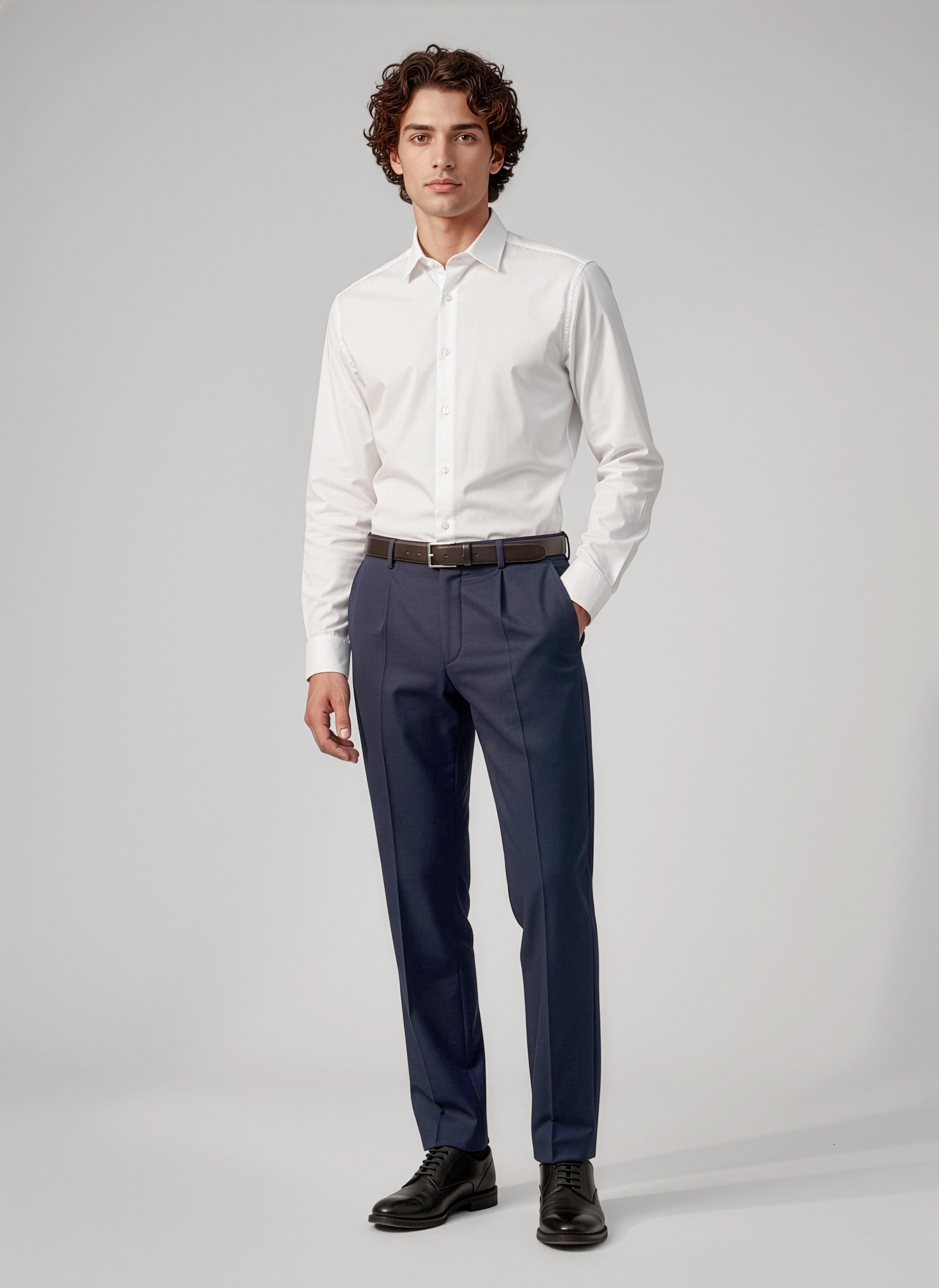 Biz Collection Mens Classic Pleat Front Pant