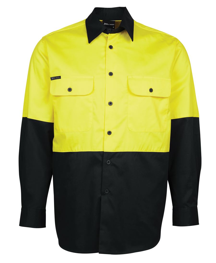 JB's Hi Vis L/S 150G Work Shirt - 8/9XL