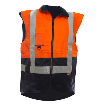 D/N Essentials Orange/Navy PU Coated Vest
