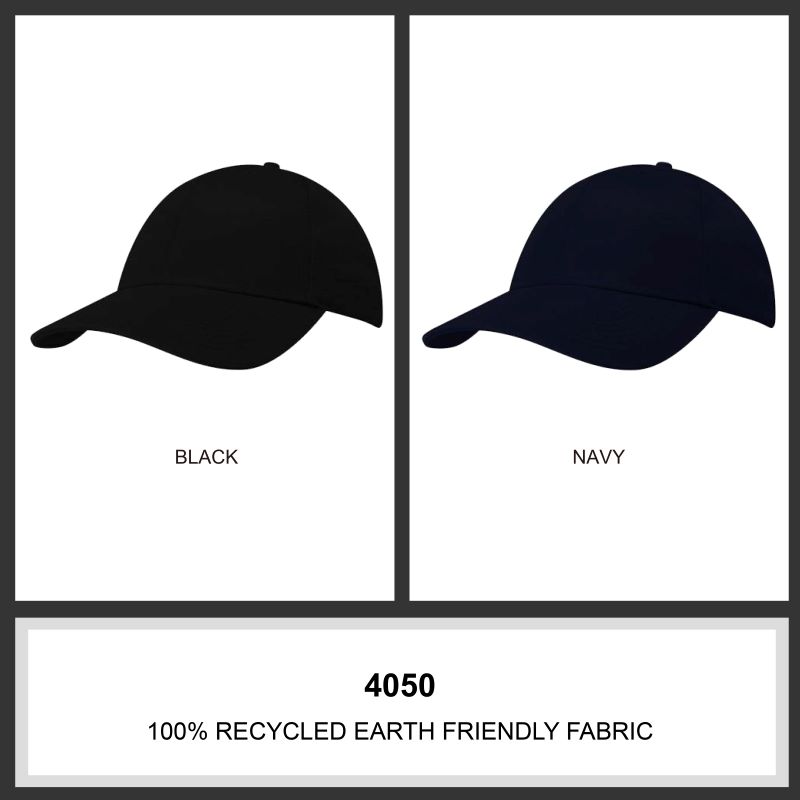 Headwear 6PNL 100% Recycled Fabric ECO Cap