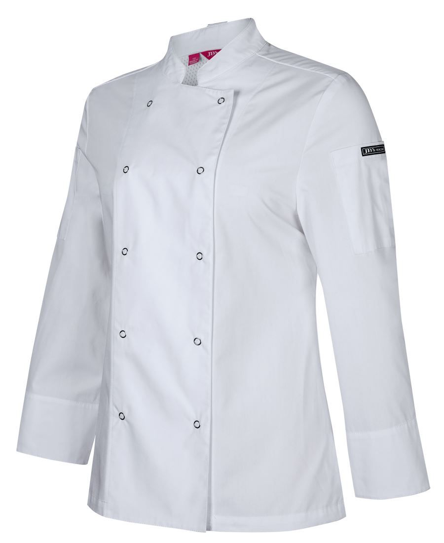 JB'S Ladies L/S Snap Button Chef Jacket