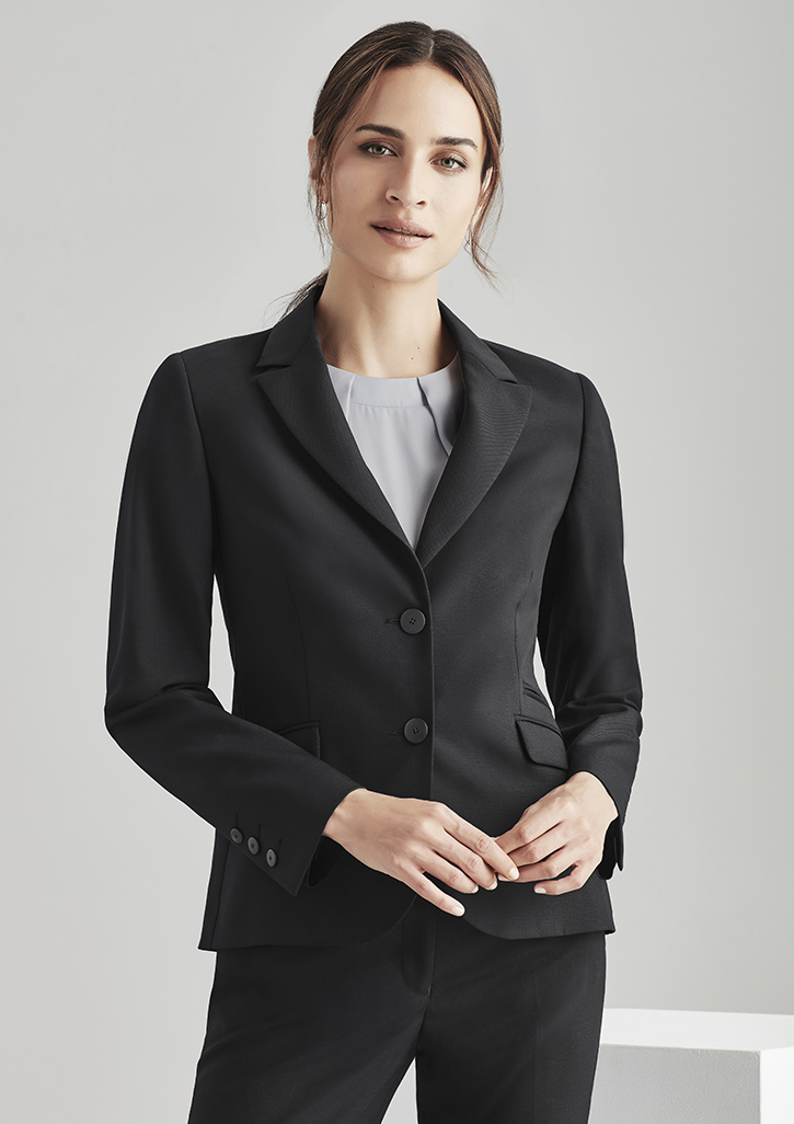 Biz Corporates Womens 2 Button Mid Length Jacket