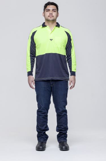 Hi Vis Long Sleeve PRP Polo Shirt