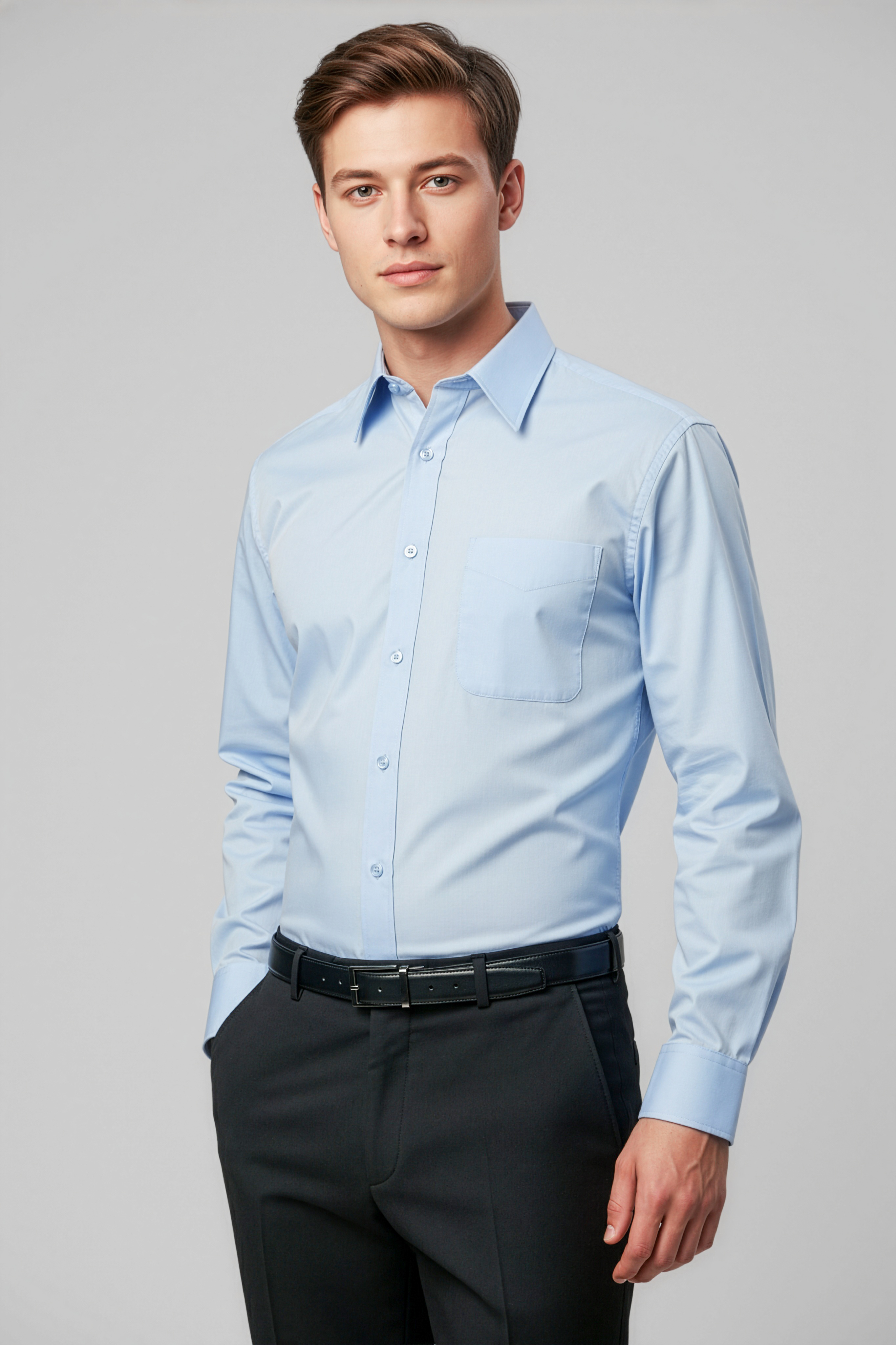 Biz Collection Mens Base Long Sleeve Shirts