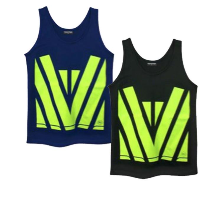 Merch Dept Hi Vis Singlet - Navy