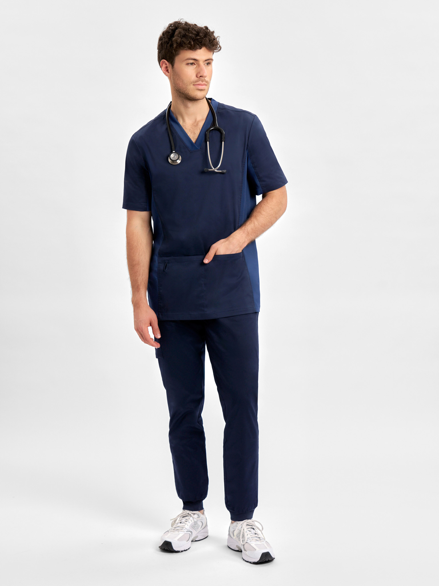 Biz Care Mens Riley Slim Leg Jogger Scrub Pant