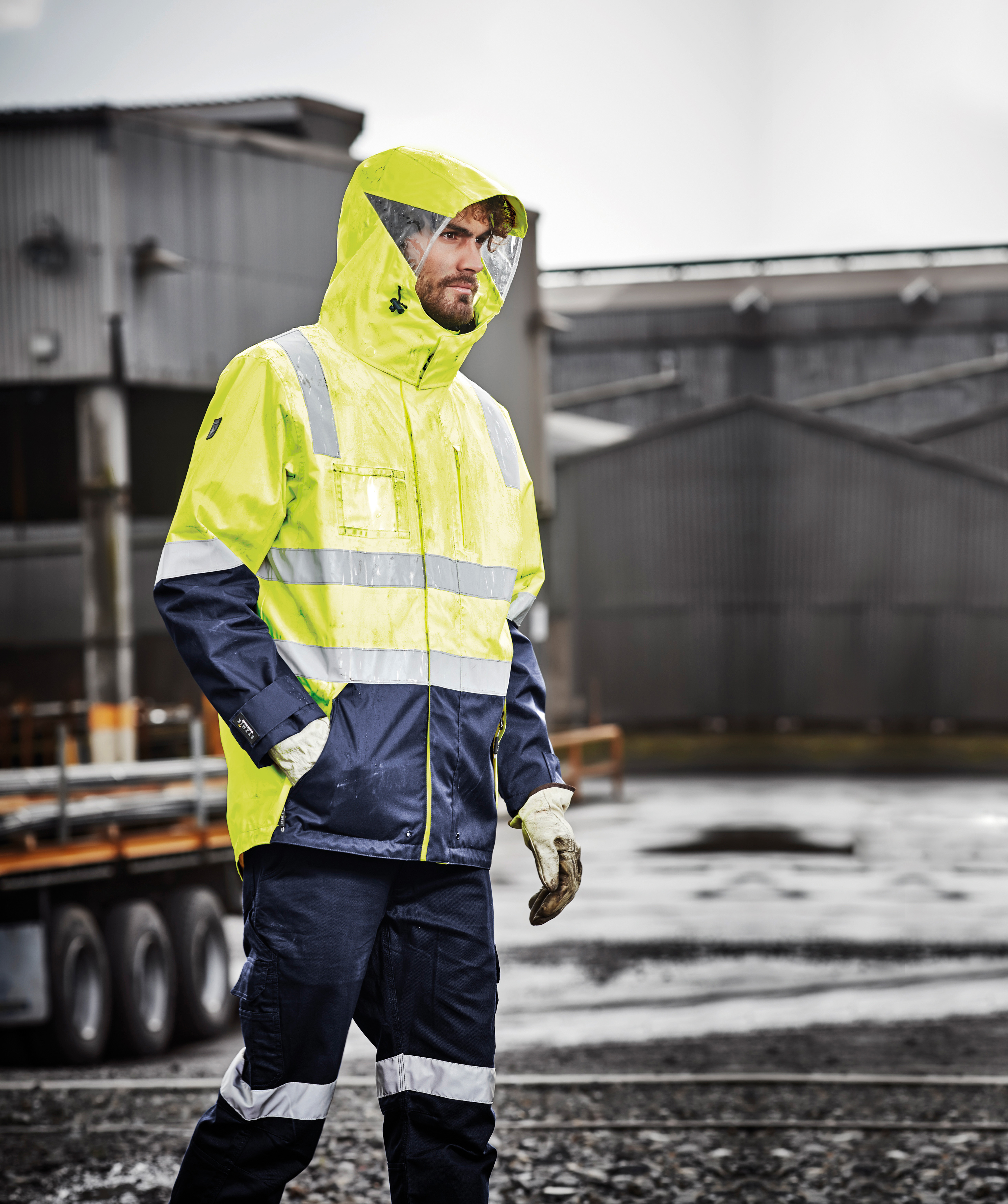 Syzmik Mens Hi Vis 4 in 1 Waterproof Jacket