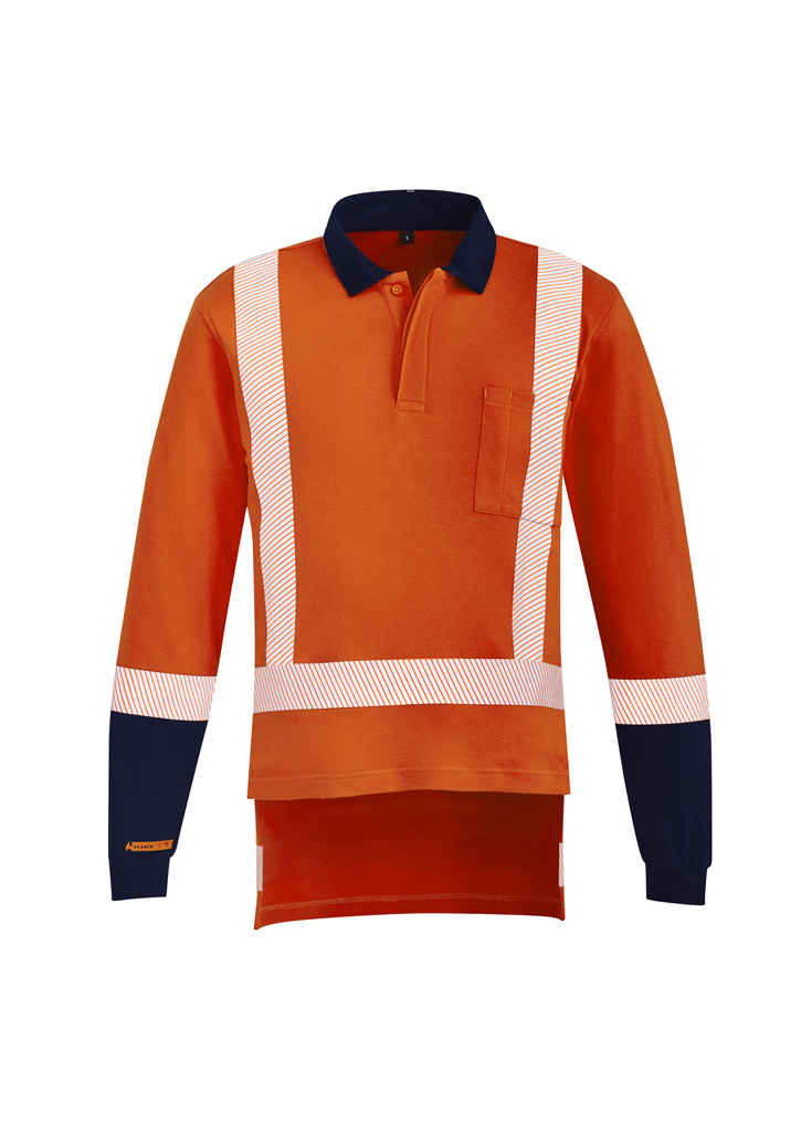 Mens Orange Flame TTMC-W17 X Back Taped Polo