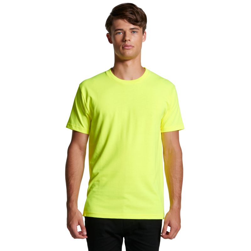 AS Colour Mens Block Tee - Hi Vis