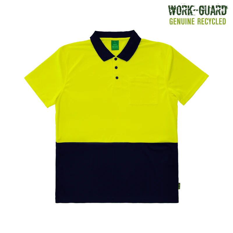 R481X Workguard Recycled Hi Vis SS Polo