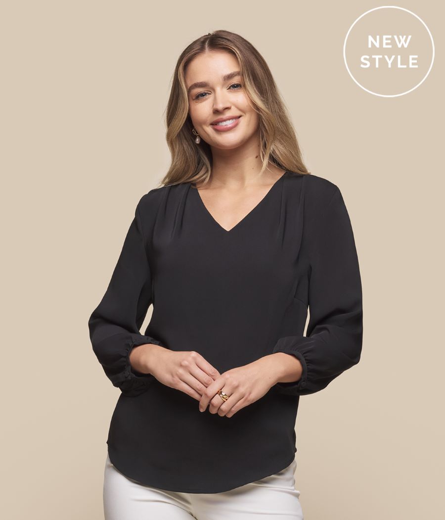 Cali V Neck Popover Top
