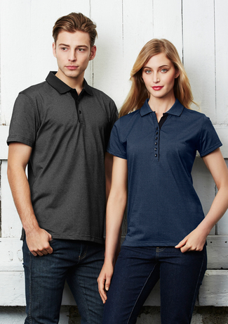 Biz Collection Mens Shadow Polo