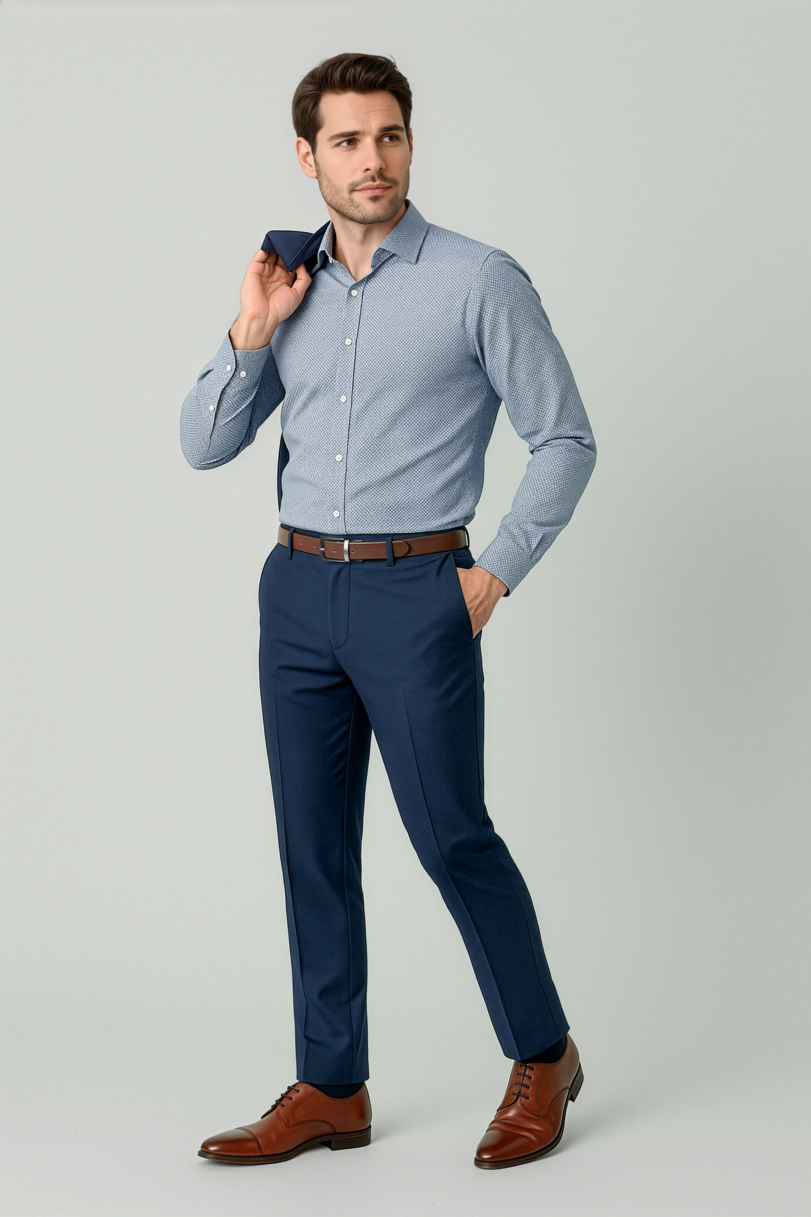 Mens Renew Slim Fit Flat Front Pant