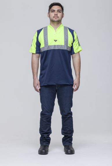 Visible Difference Hi Vis Half Front D/N Rugger Shirt (0209)