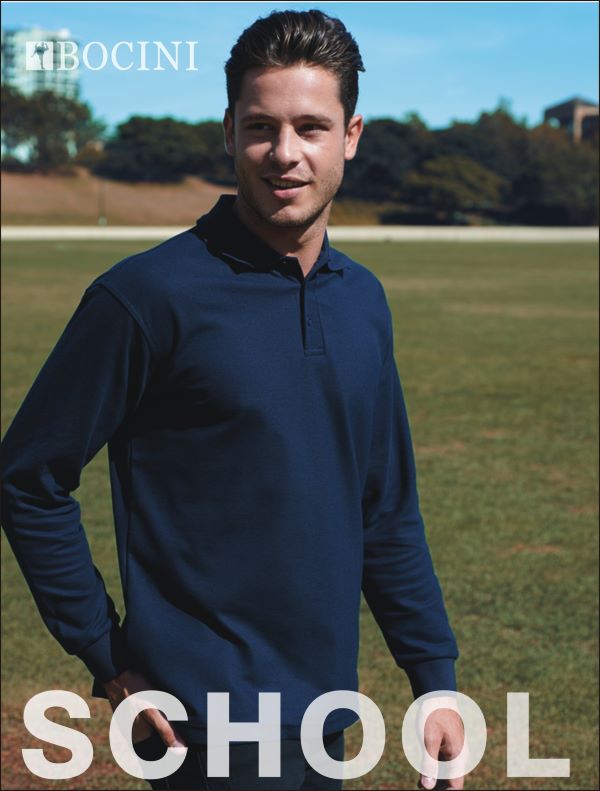 Mens Long Sleeve Basic Polo