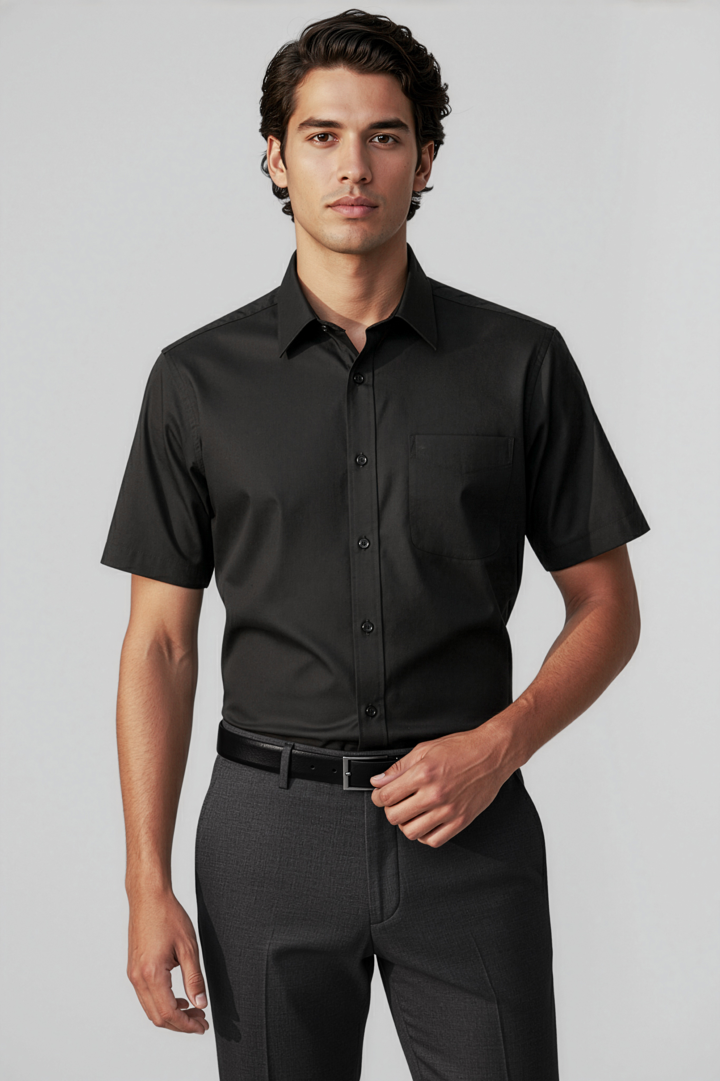Biz Collection Mens Base Short Sleeve Shirts