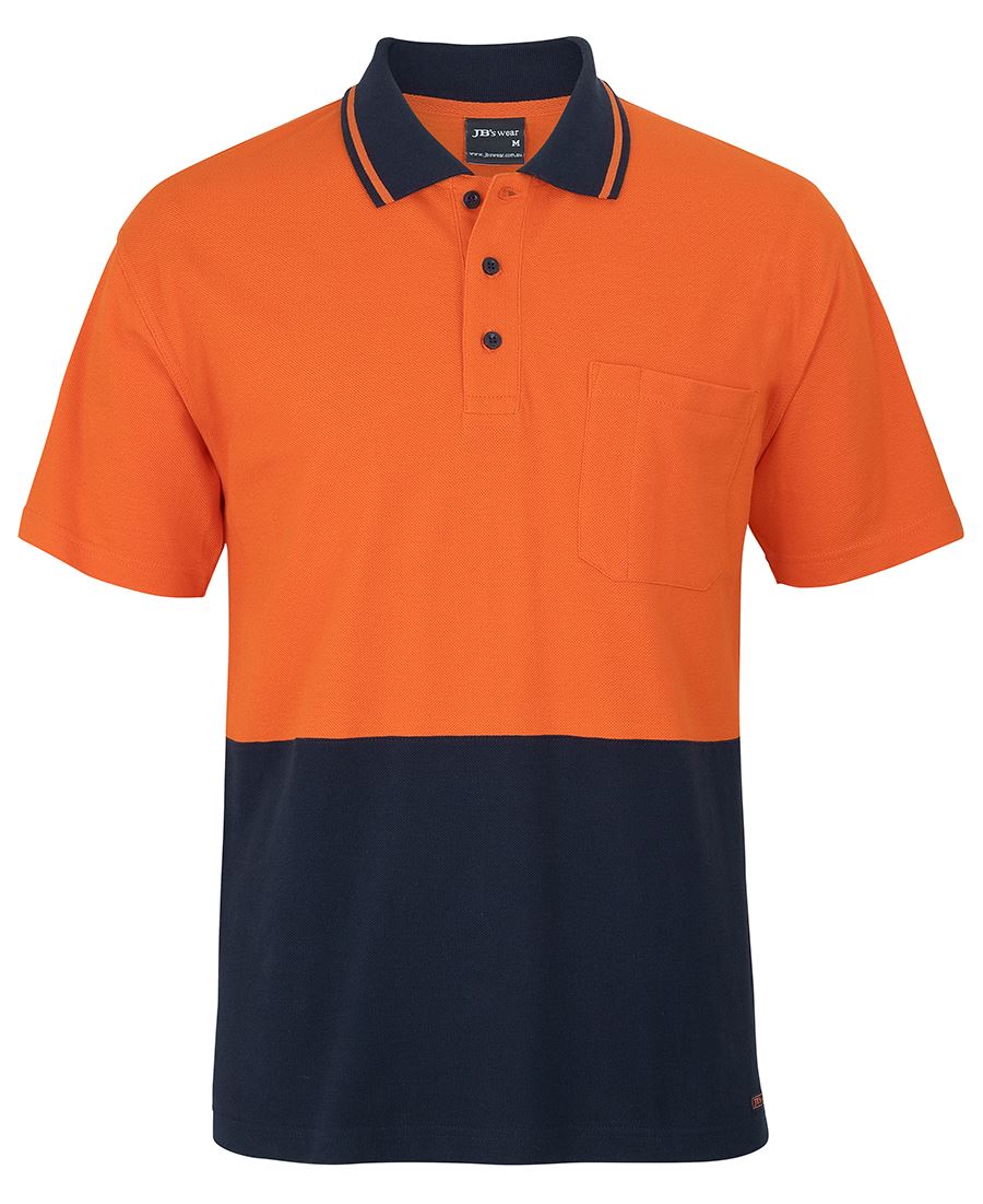 JB's Hi Vis S/S Cotton Pique Trad Polo - OS