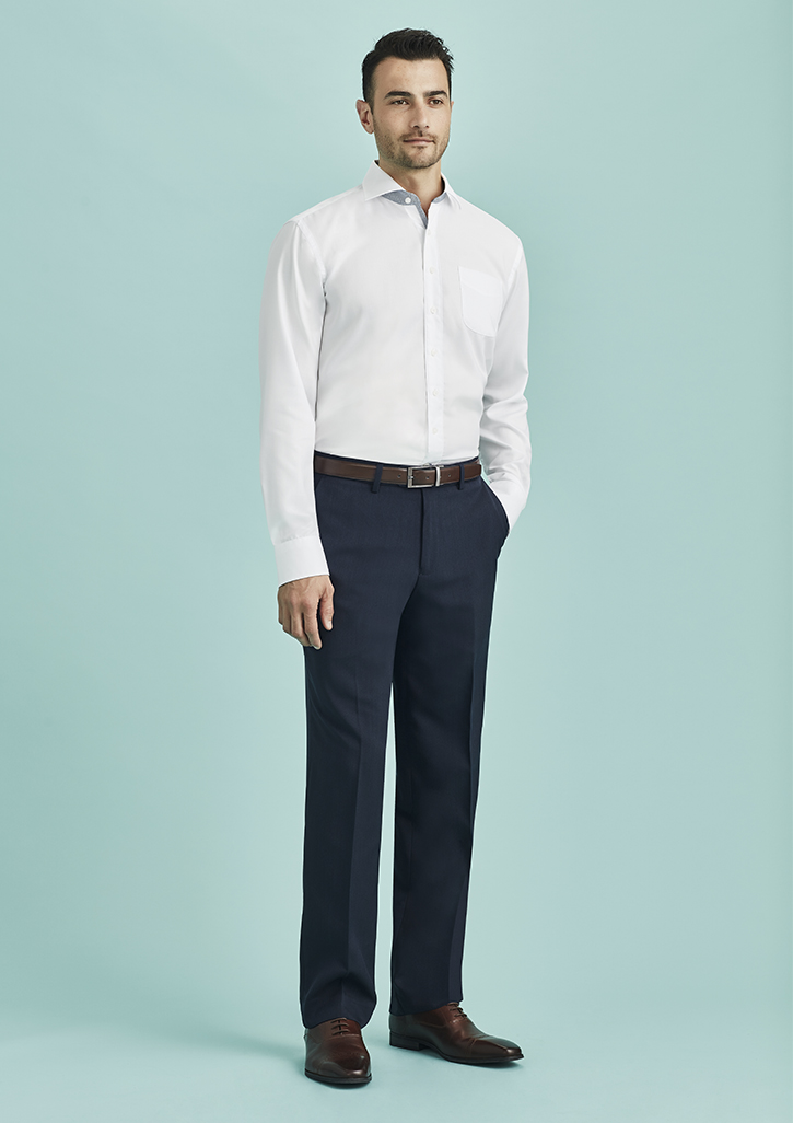 Biz Corporates Mens Flat Front Pant Regular