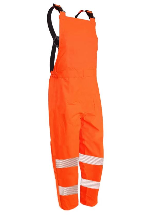 Essentials D/N PU Coated Orange Bib Trousers