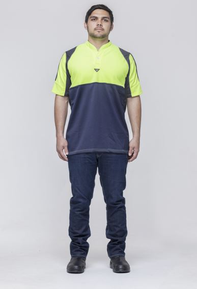 Hi Vis D/N Half Front Rugger Shirt