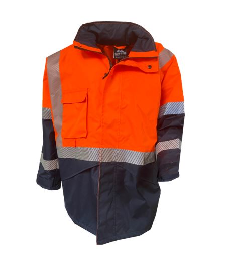 D/N Essentials Waterproof Orange/Navy Jacket