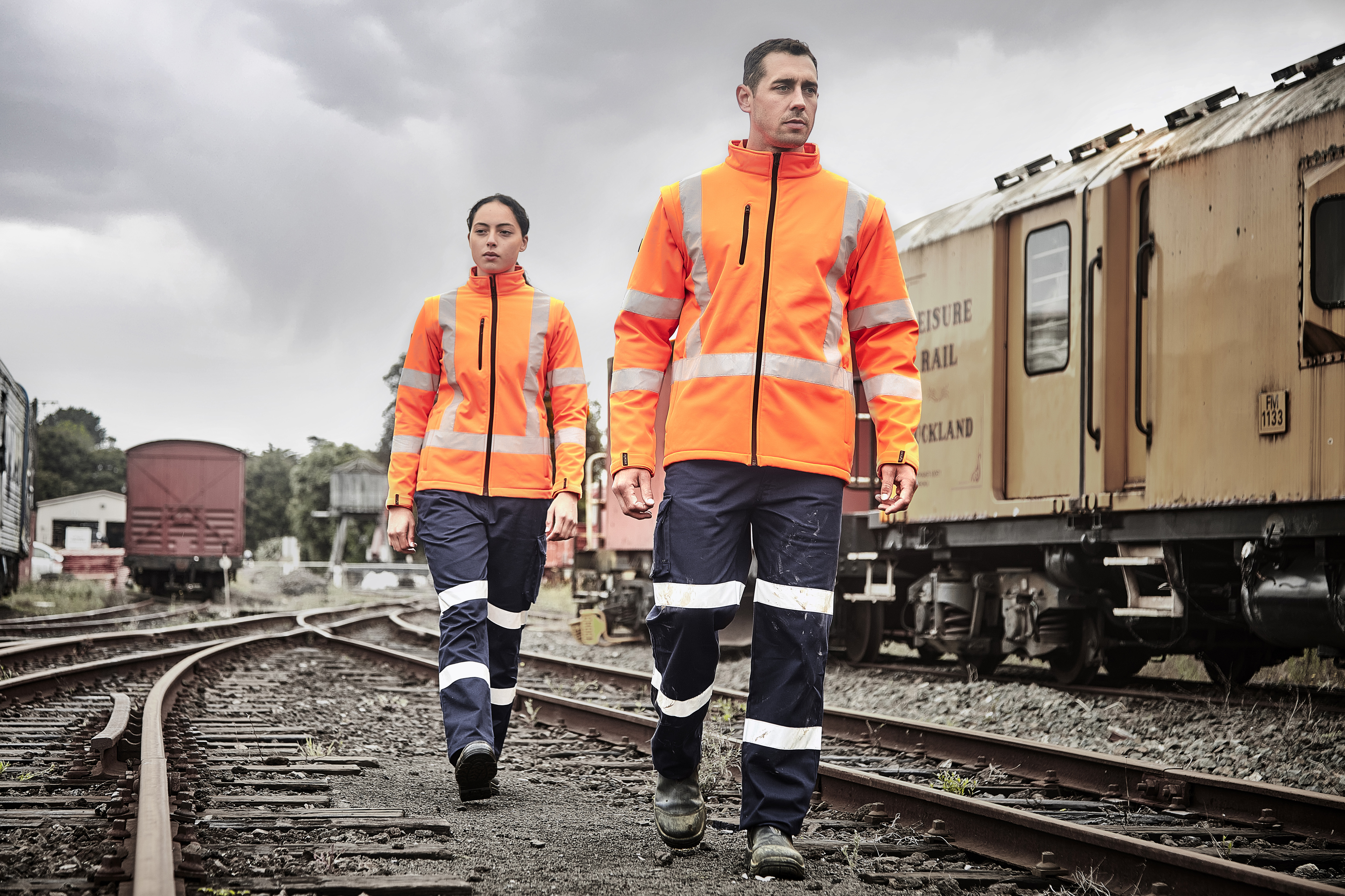 Womens Hi Vis NSW Rail X Back 2 In 1 Softshell Jacket