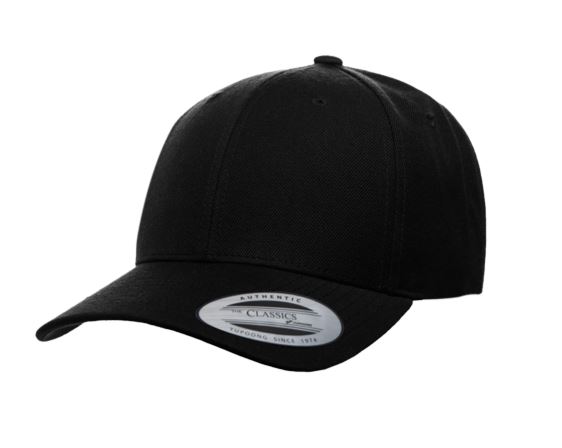 Woolblend Adult Cap Black Snap Back