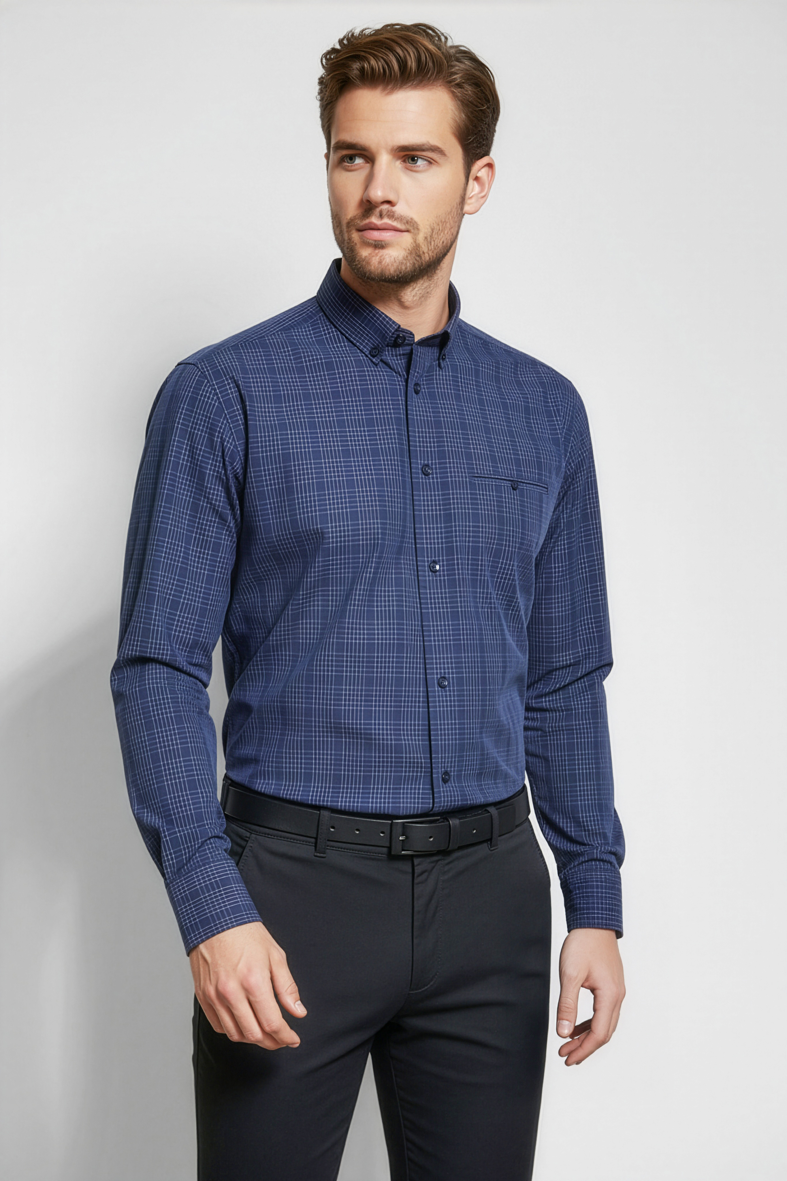 Biz Collection Mens Harper Long Sleeve Shirts