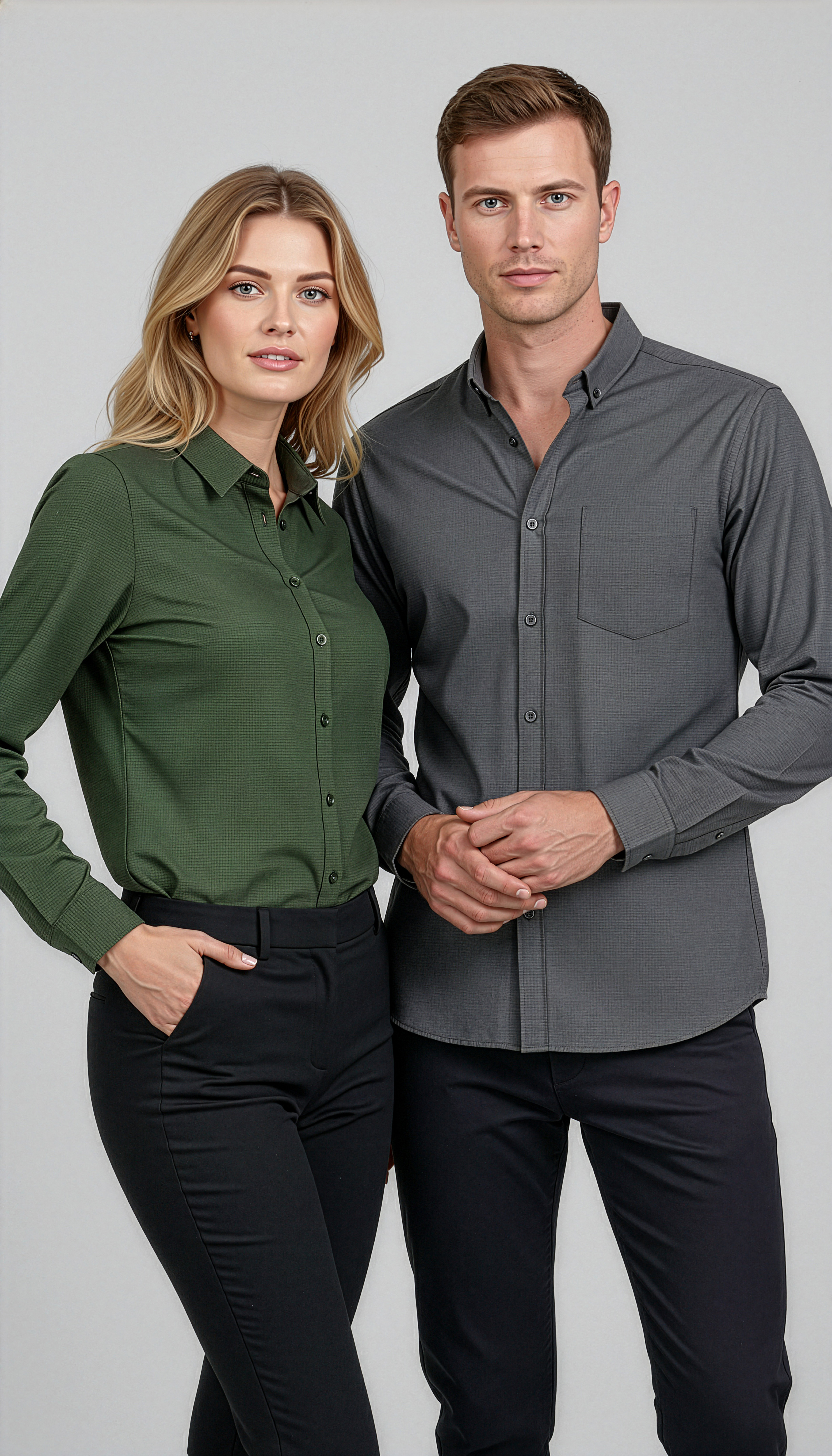 Soul Womens Micro-check LS Shirt