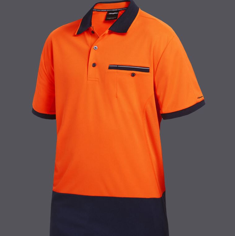 King Gee Workcool Spliced Polo Short Sleeve