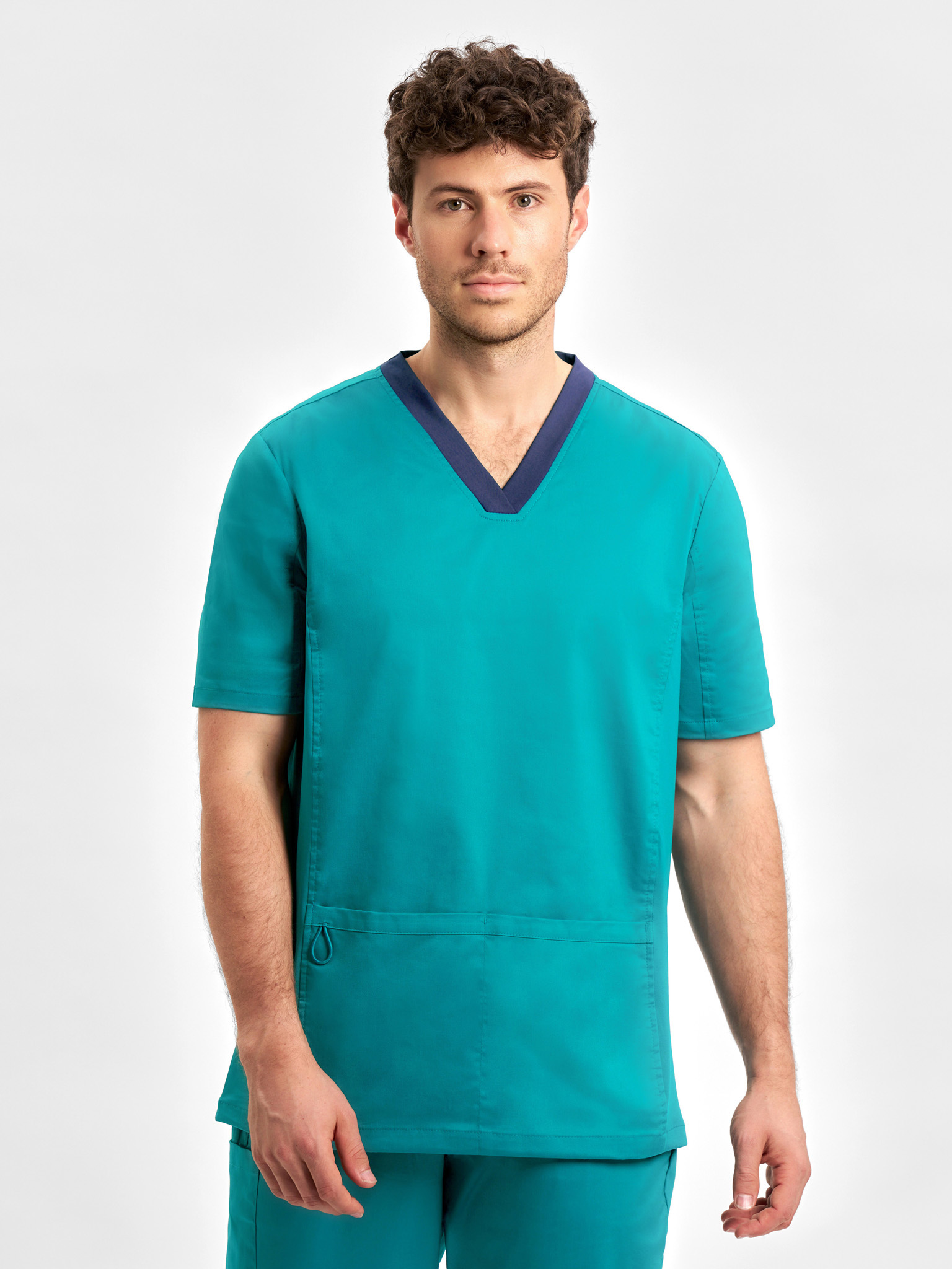 Biz Care Mens Riley V-Neck Scrub Top