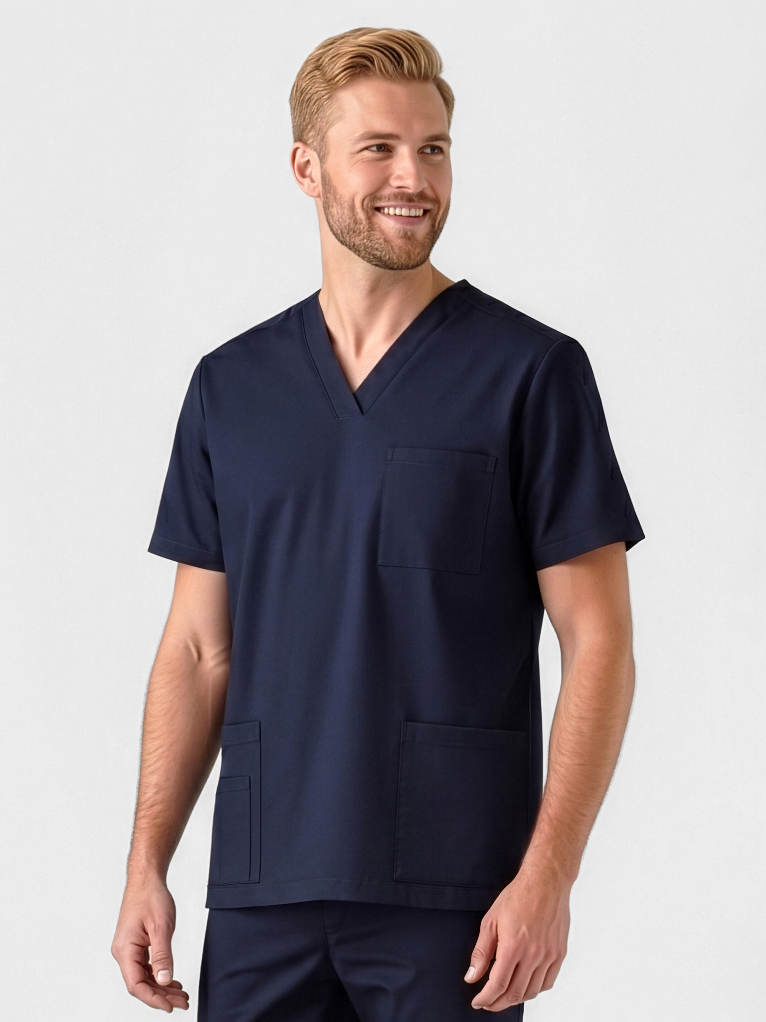 Biz Care Mens Tokyo V-Neck Scrub Top