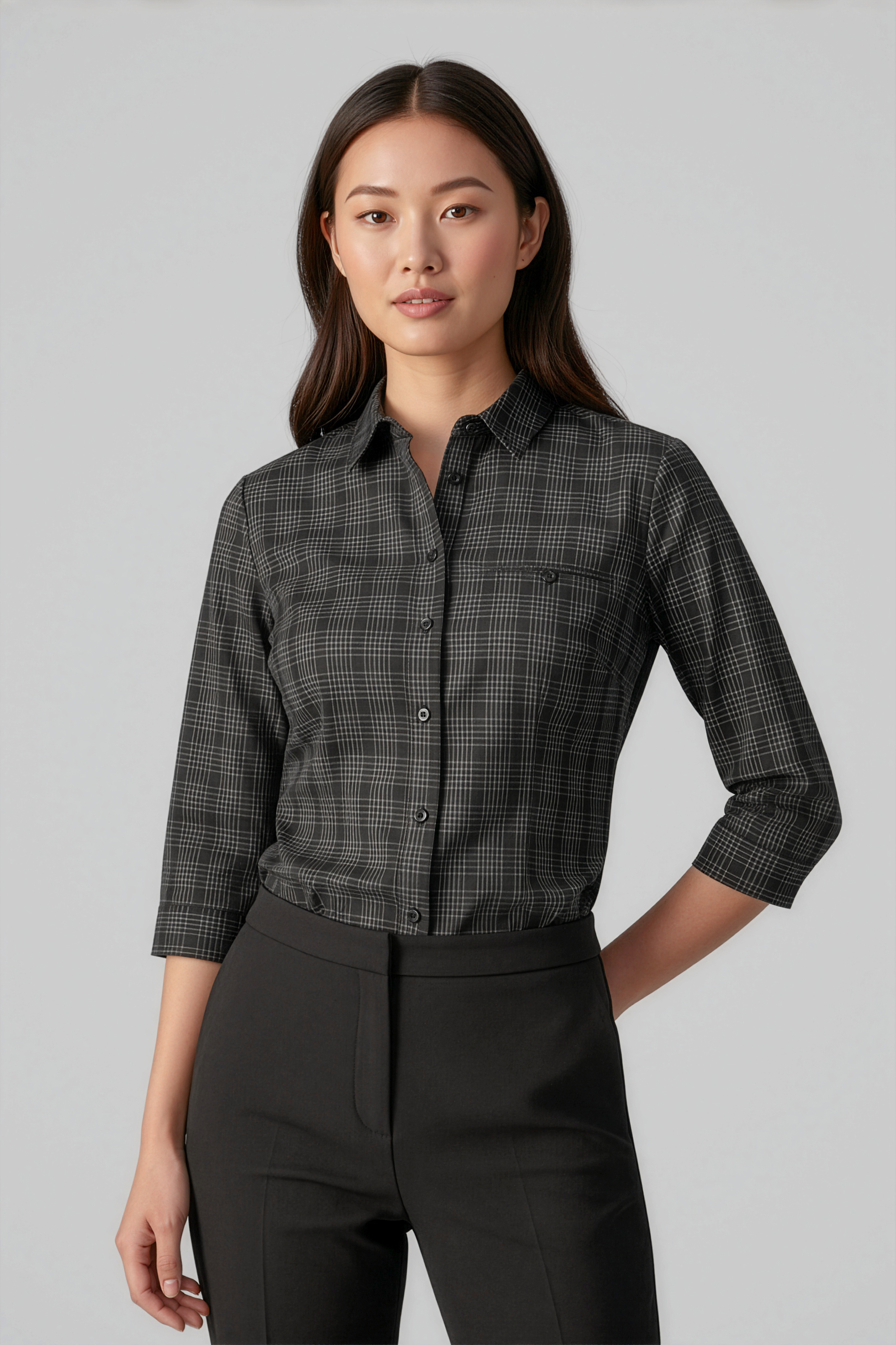 Biz Collection Ladies Harper 3/4 Sleeve Shirts