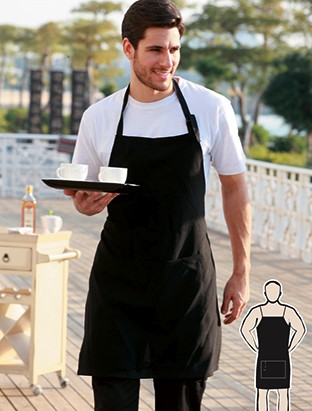 Cotton Drill Full Bib Apron - No Pocket