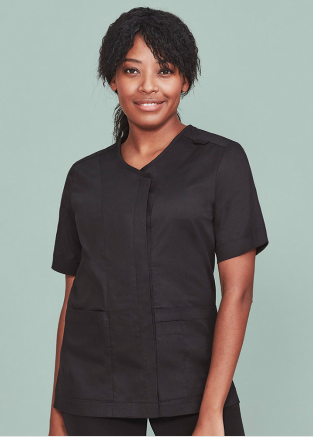 Womens Parks Zip Front Crossover Scrub Top