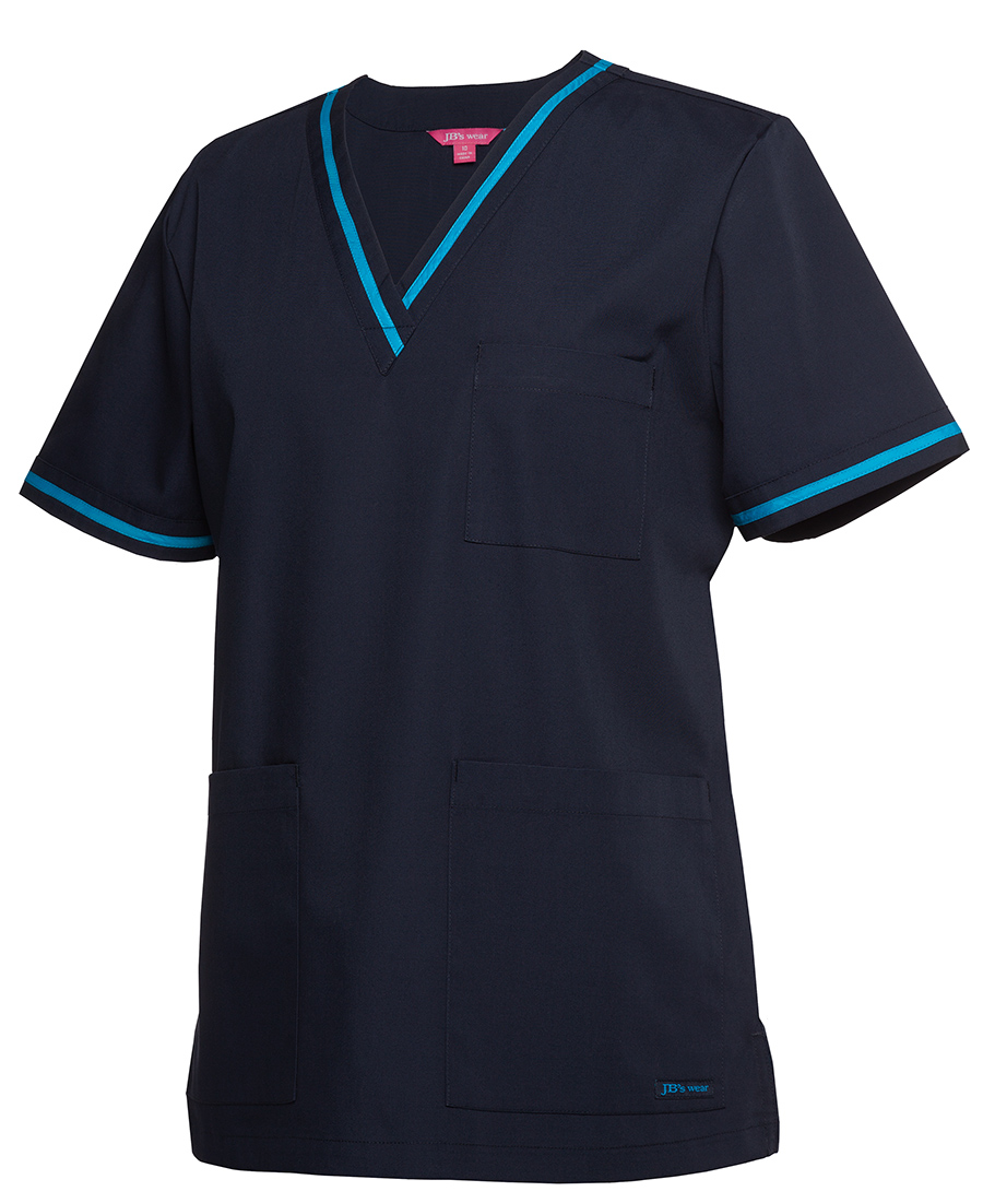 JBs Contrast Ladies Scrubs Top