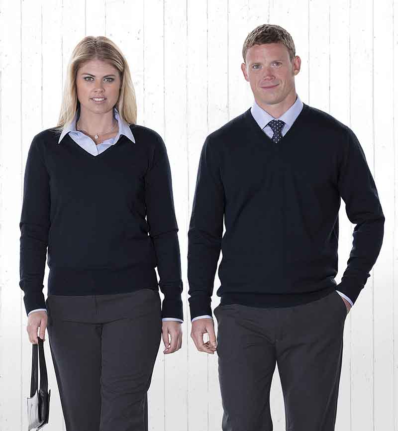 BMV Merino Detailed Vee Pullover - Womens