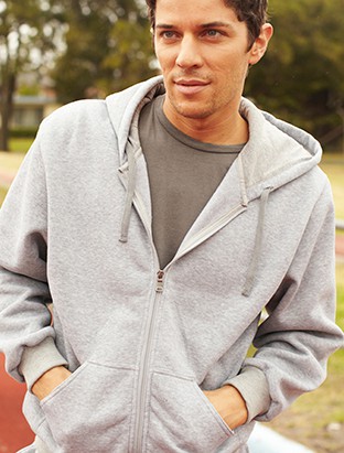 Unisex Adults Zip Through Fleece Hoodie-7XL