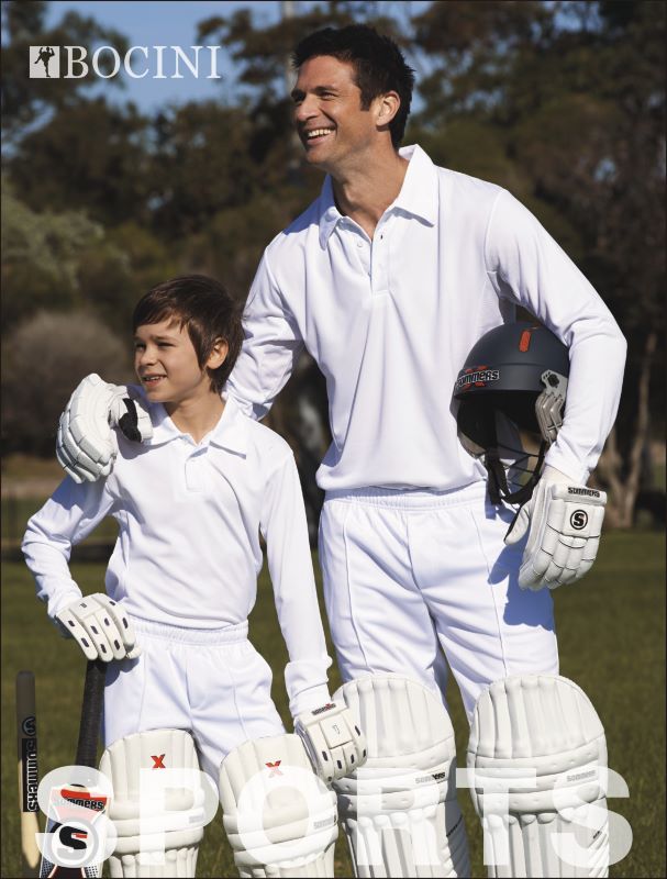 Kids Long Sleeve Cricket Polo