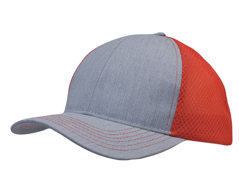 Light Brush Poly/Cotton Marle with Honeycomb Mesh