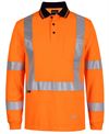 JB's Hi Vis L/S NSW/QLD Rail Biomotion X-Back Polo